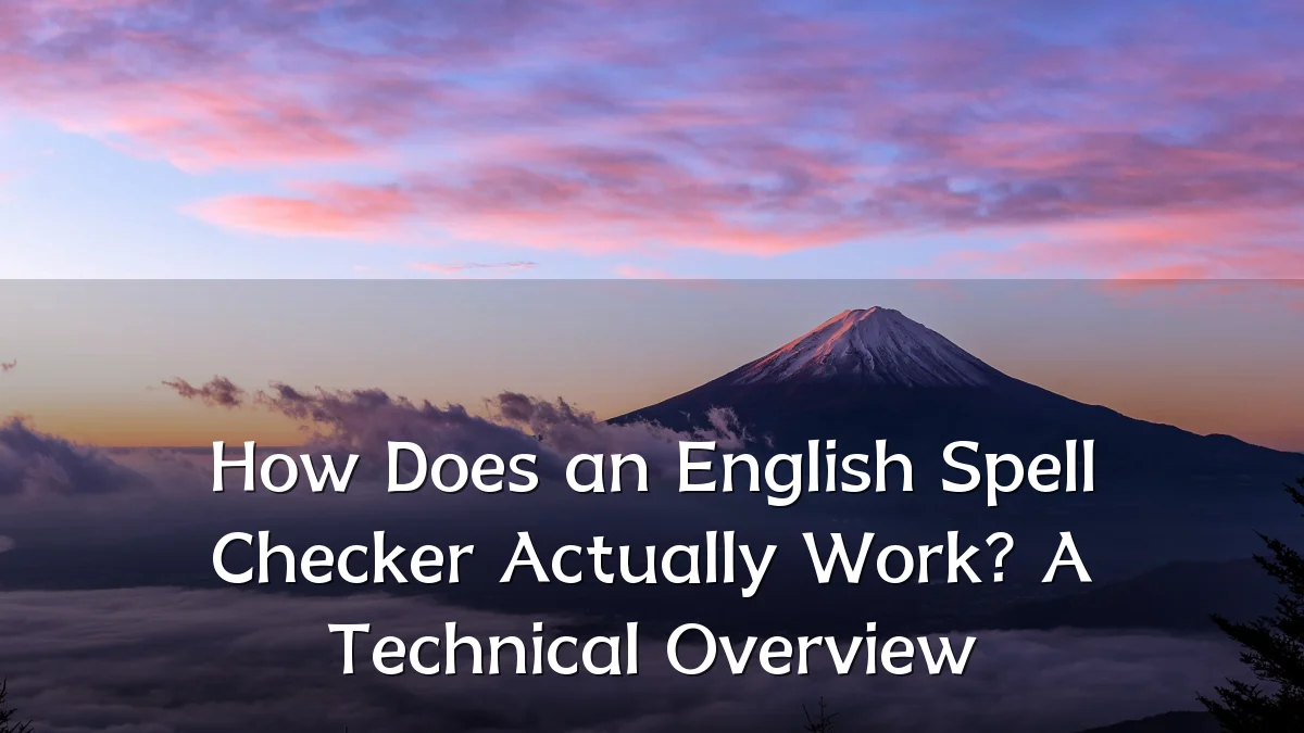How Does an English Spell Checker Actually Work? A Technical Overview