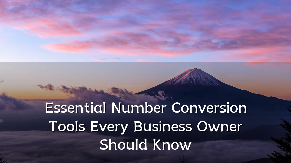 Essential Number Conversion Tools Every Business Owner Should Know