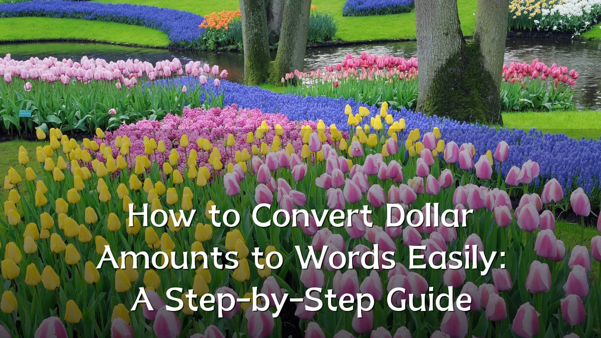 How to Convert Dollar Amounts to Words Easily: A Step-by-Step Guide