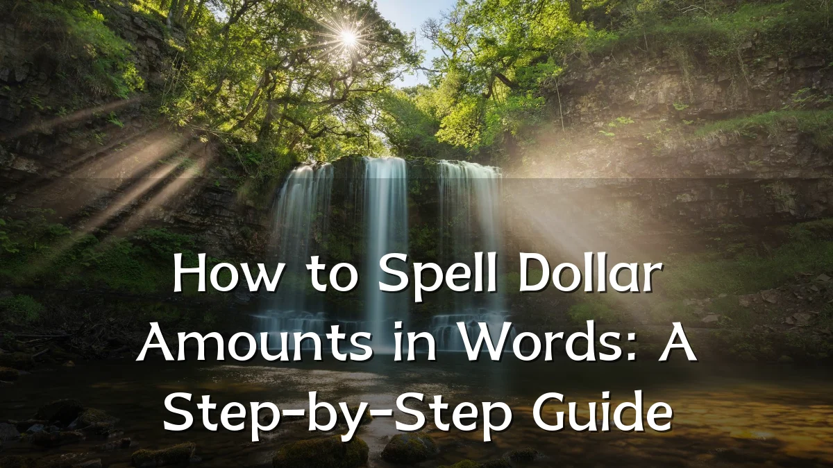 How to Spell Dollar Amounts in Words: A Step-by-Step Guide