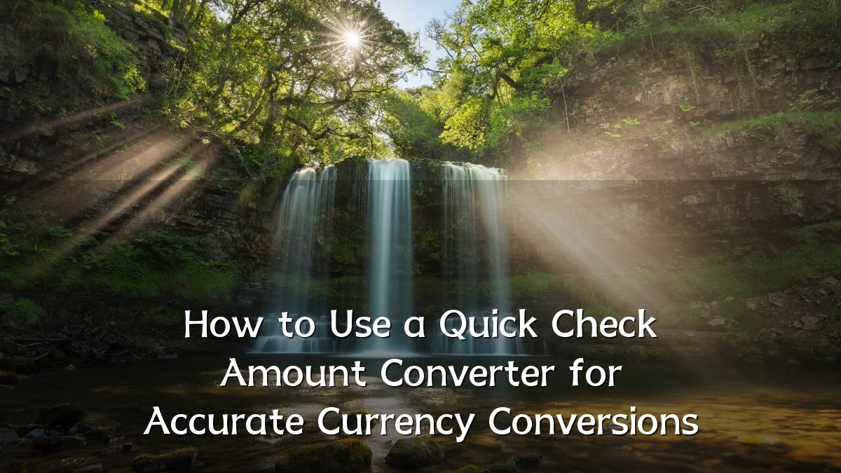 How to Use a Quick Check Amount Converter for Accurate Currency Conversions