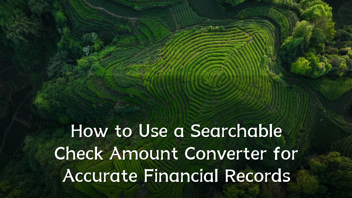 How to Use a Searchable Check Amount Converter for Accurate Financial Records