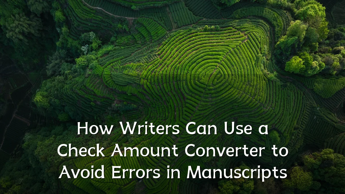 How Writers Can Use a Check Amount Converter to Avoid Errors in Manuscripts