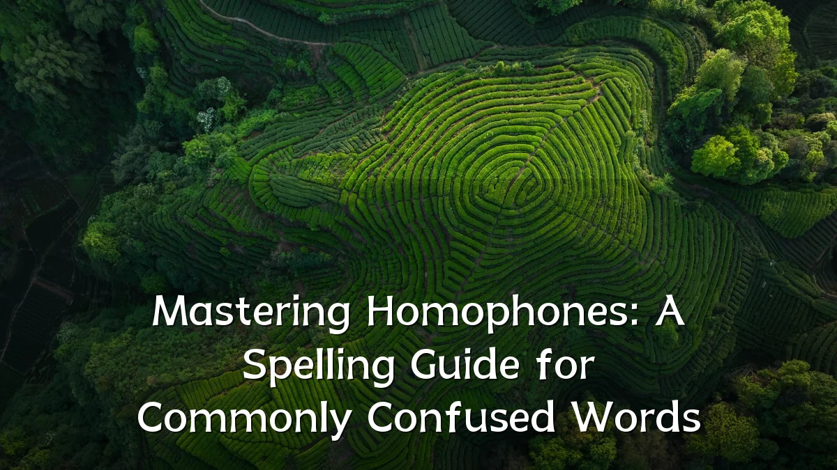 Mastering Homophones: A Spelling Guide for Commonly Confused Words