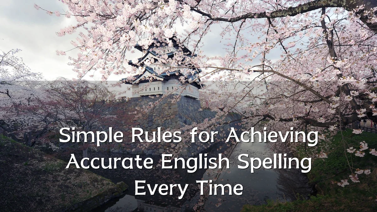 Simple Rules for Achieving Accurate English Spelling Every Time