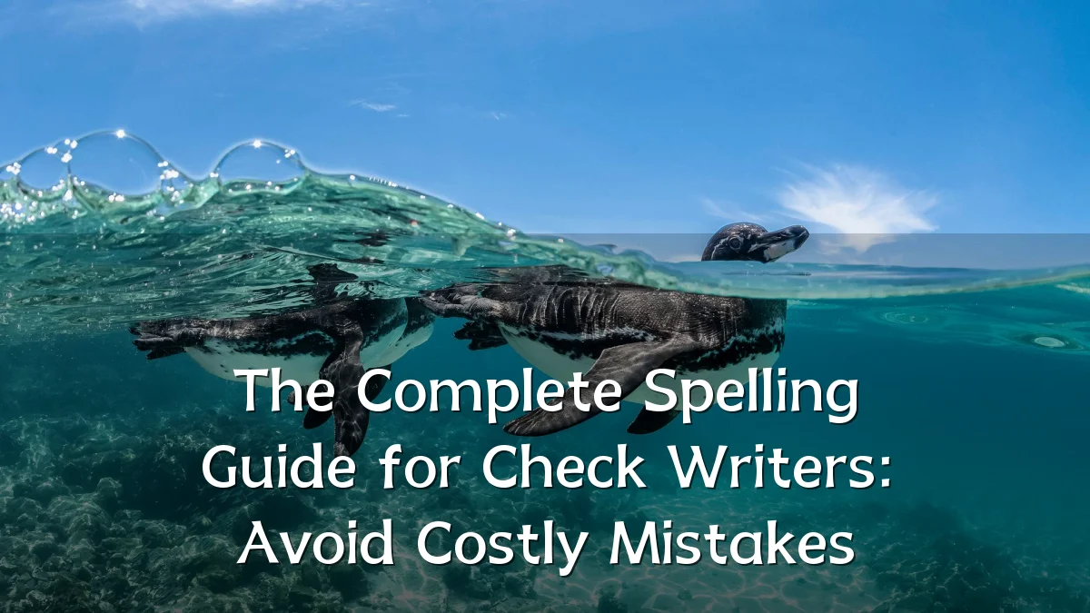 The Complete Spelling Guide for Check Writers: Avoid Costly Mistakes