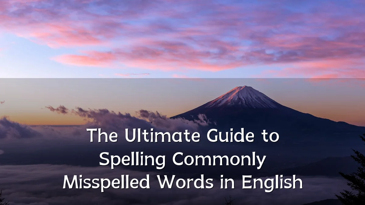 The Ultimate Guide to Spelling Commonly Misspelled Words in English